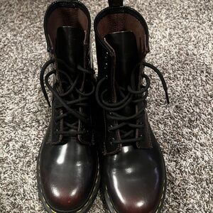 Dr. Martens Cherry Red Leather Boots size 8